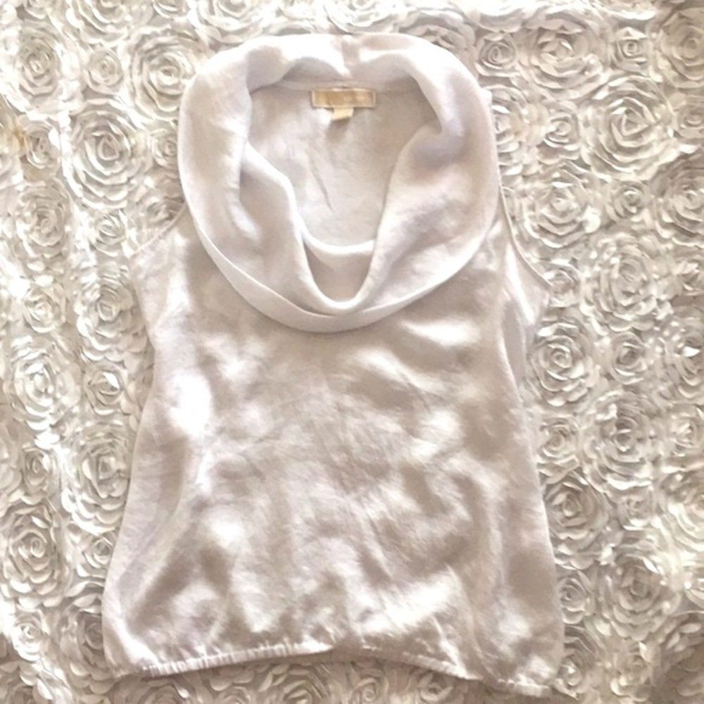 . Like new Michael Kors cowl neck silk-like top xs